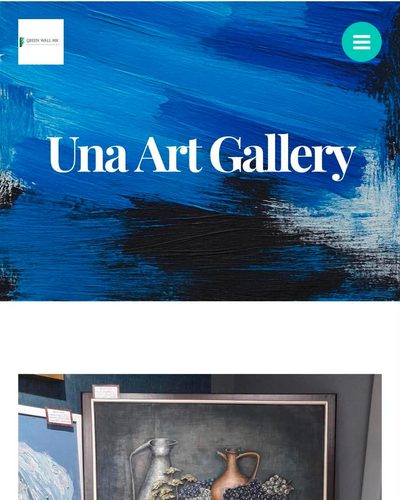 Website einer Kunstgalerie auf dem Smartphone